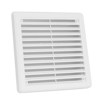 Rama aerisire Haco, acoperita cu plasa, 200 x 200, alb